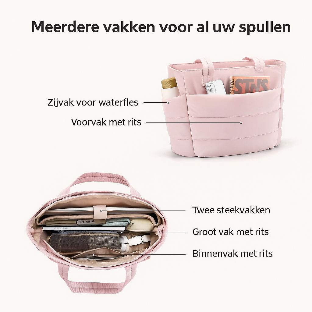 PuffyTote™ - Stijlvol, ruim én multifunctioneel