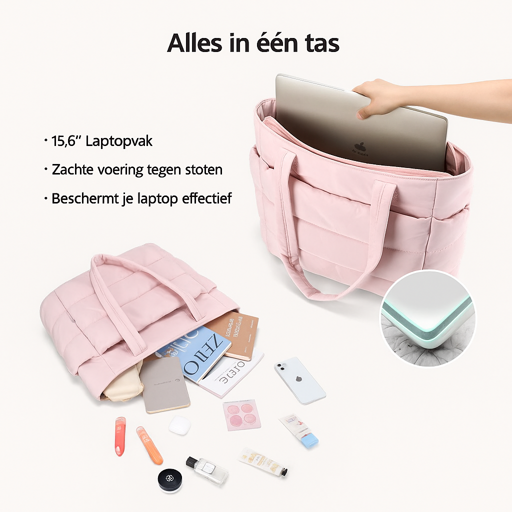 PuffyTote™ - Stijlvol, ruim én multifunctioneel