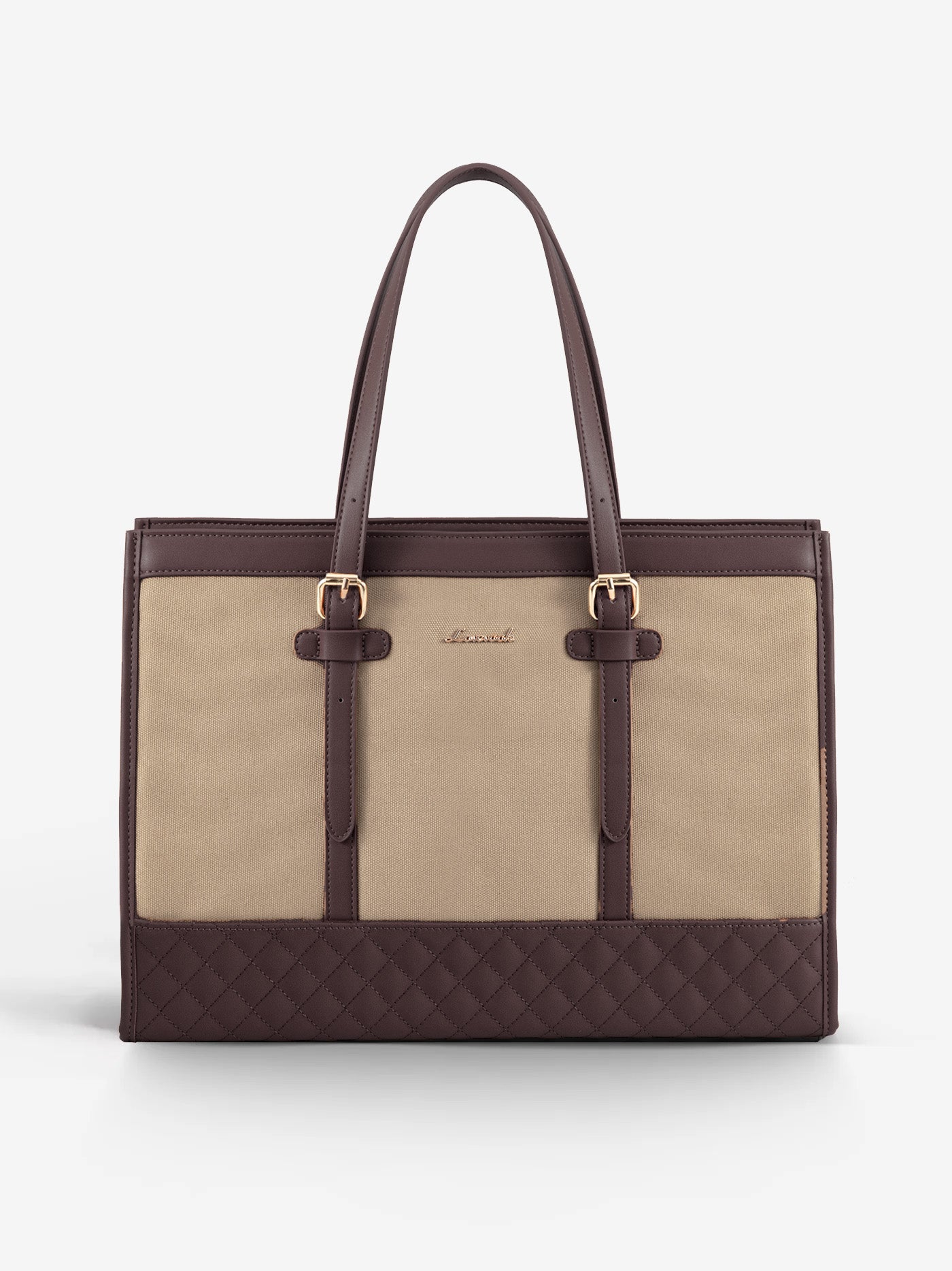 2Pcs Canvas Laptop Tote Bag, 15.6"