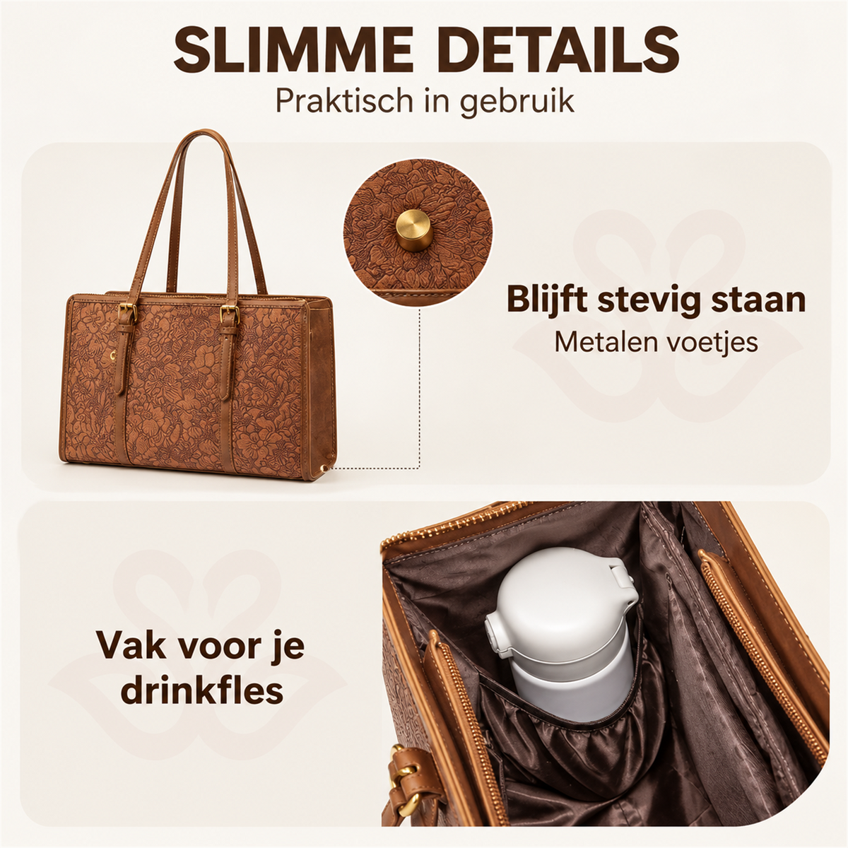 LiviaTote | Elegante laptoptas met bijpassend etui 15.6" 17.3"