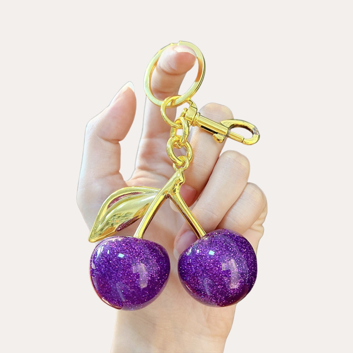 GlitterCherryKey™ – Stijlvolle Kersen Sleutelhanger