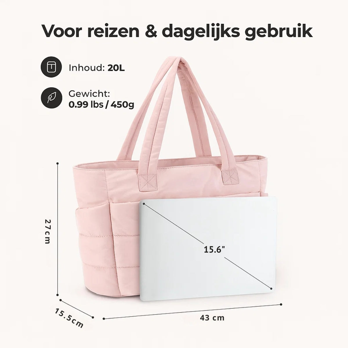 PuffyTote™ - Stijlvol, ruim én multifunctioneel