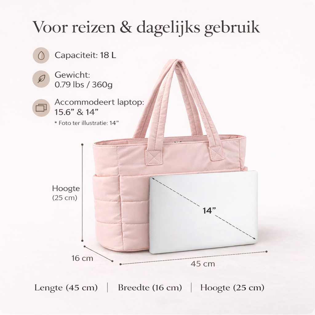 PuffyTote™ - Stijlvol, ruim én multifunctioneel