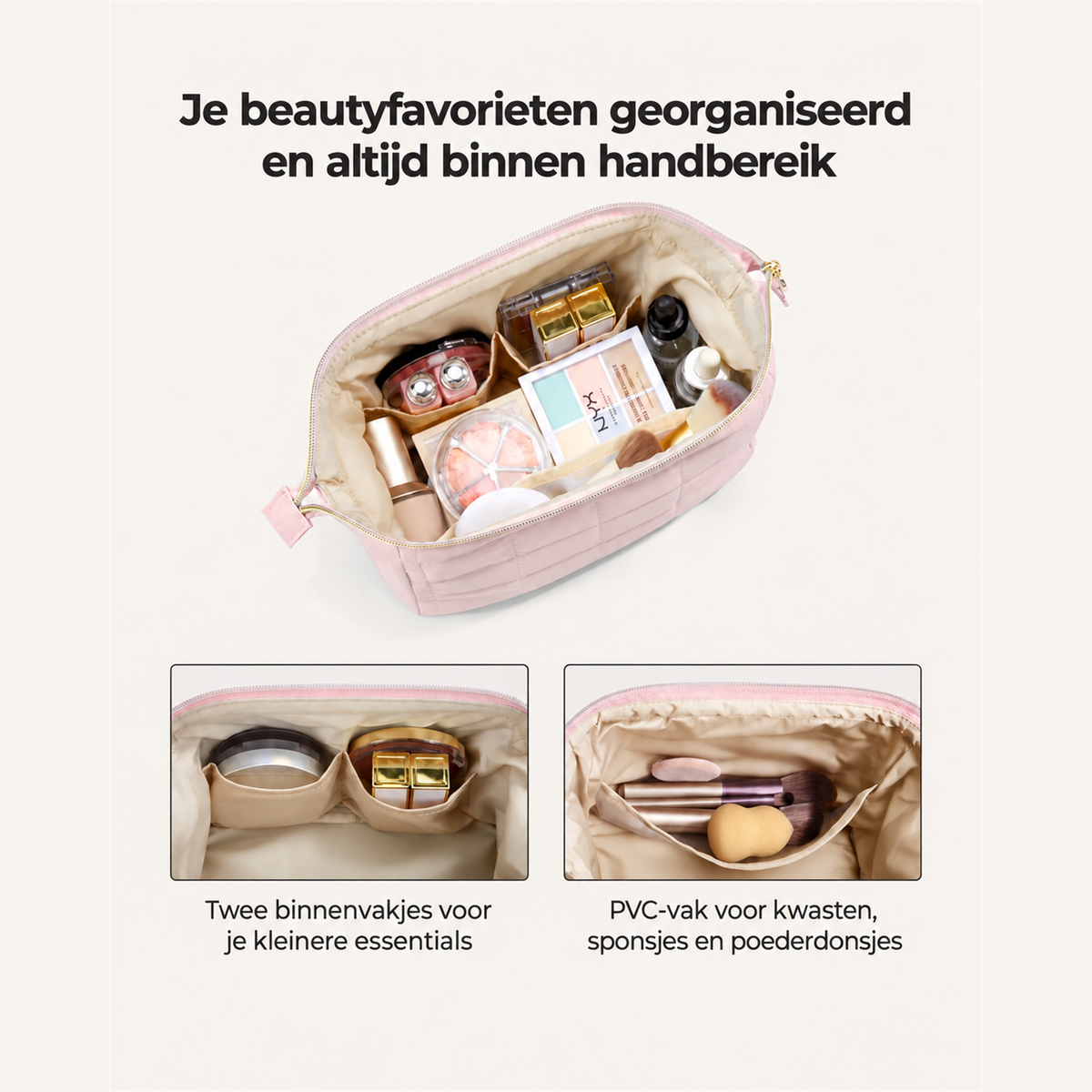 PuffyBeauty | Stijlvolle toilettas voor al je beautyfavorieten