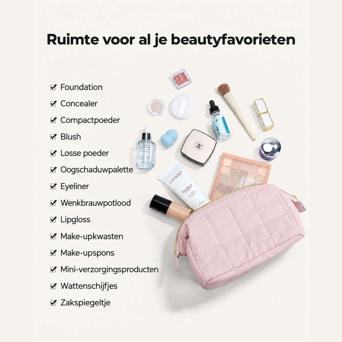 PuffyBeauty | Stijlvolle toilettas voor al je beautyfavorieten