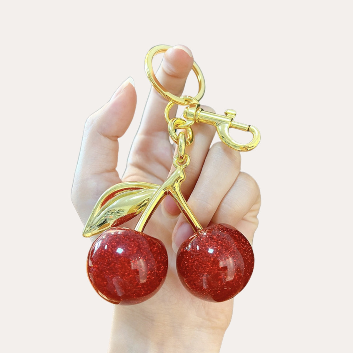 GlitterCherryKey™ – Stijlvolle Kersen Sleutelhanger