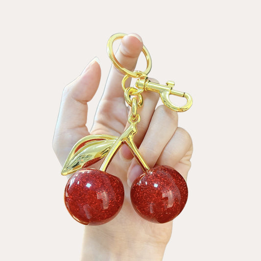 GlitterCherryKey™ – Stijlvolle Kersen Sleutelhanger